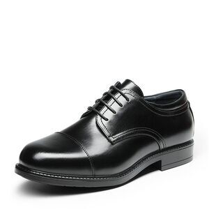 Bruno Marc Men's Downing Wide Cap Toe Oxford Dress Shoes Black Size 9.5 W